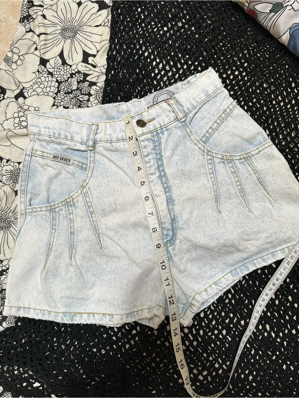 Vintage Light Wash Denim Shorts